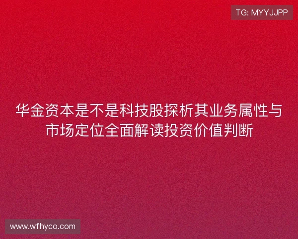 华金资本是不是科技股探析其业务属性与市场定位全面解读投资价值判断